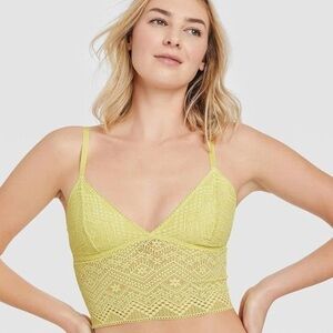 Auden Women's Lace Brami Yellow Size Small